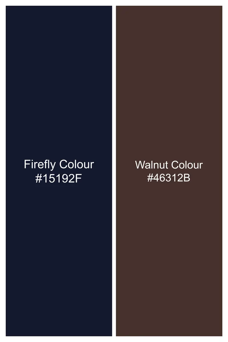 Firefly Blue And Walnut Brown Plaid Royal Oxford Shirt 8