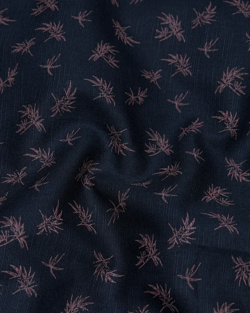 Firefly Blue Ditsy Luxurious Linen Kurta Shirt 3
