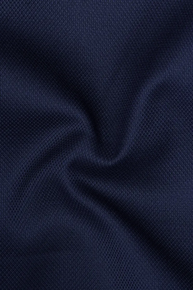Firefly Blue Dobby Textured Premium Giza Cotton Shirt 3