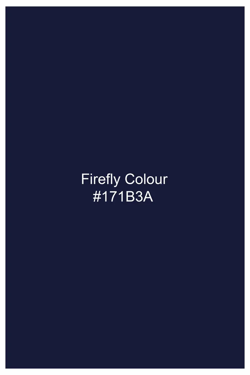 Firefly Blue Dobby Textured Premium Giza Cotton Shirt 5