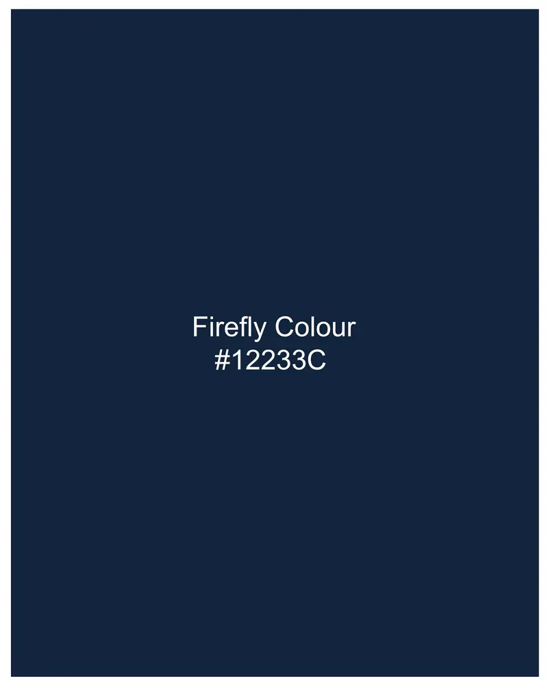 Firefly Blue Dobby Textured Premium Giza Cotton Shirt 8