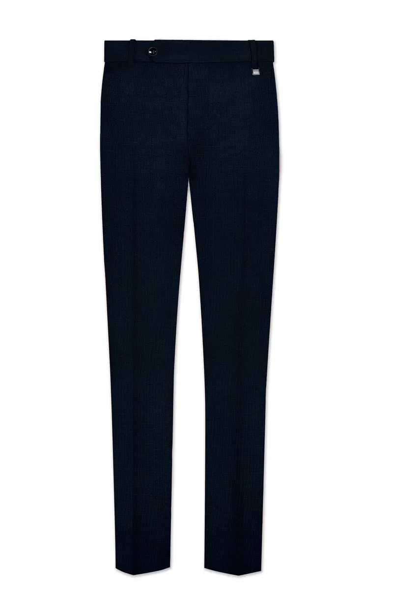 Firefly Blue Premium Cotton Cross Placket Bandhgala Suit 12