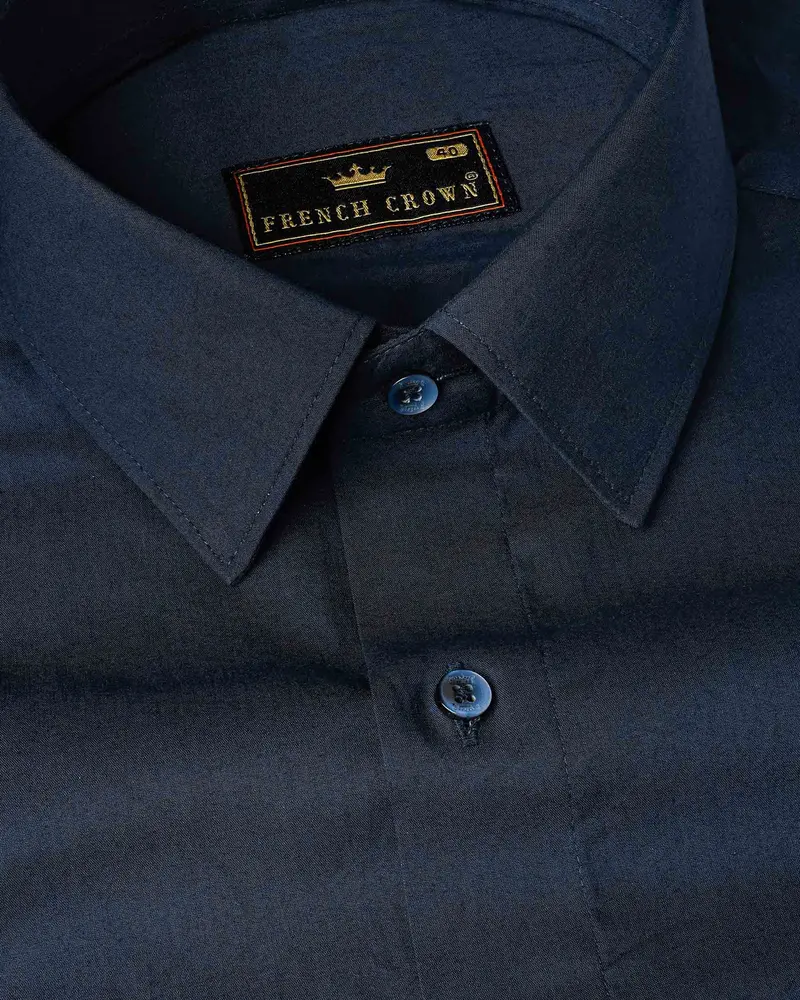 Firefly Blue Premium Cotton Shirt 1
