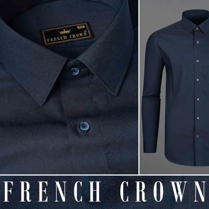 Firefly Blue Premium Cotton Shirt 10