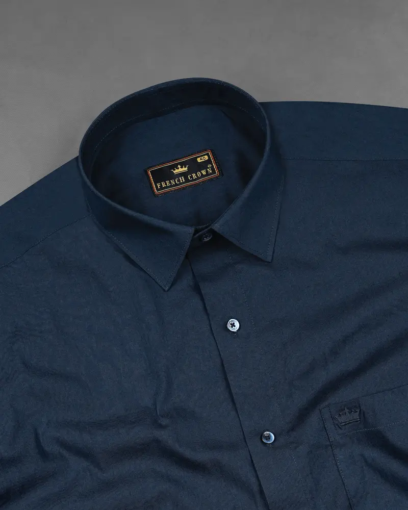 Firefly Blue Premium Cotton Shirt 4