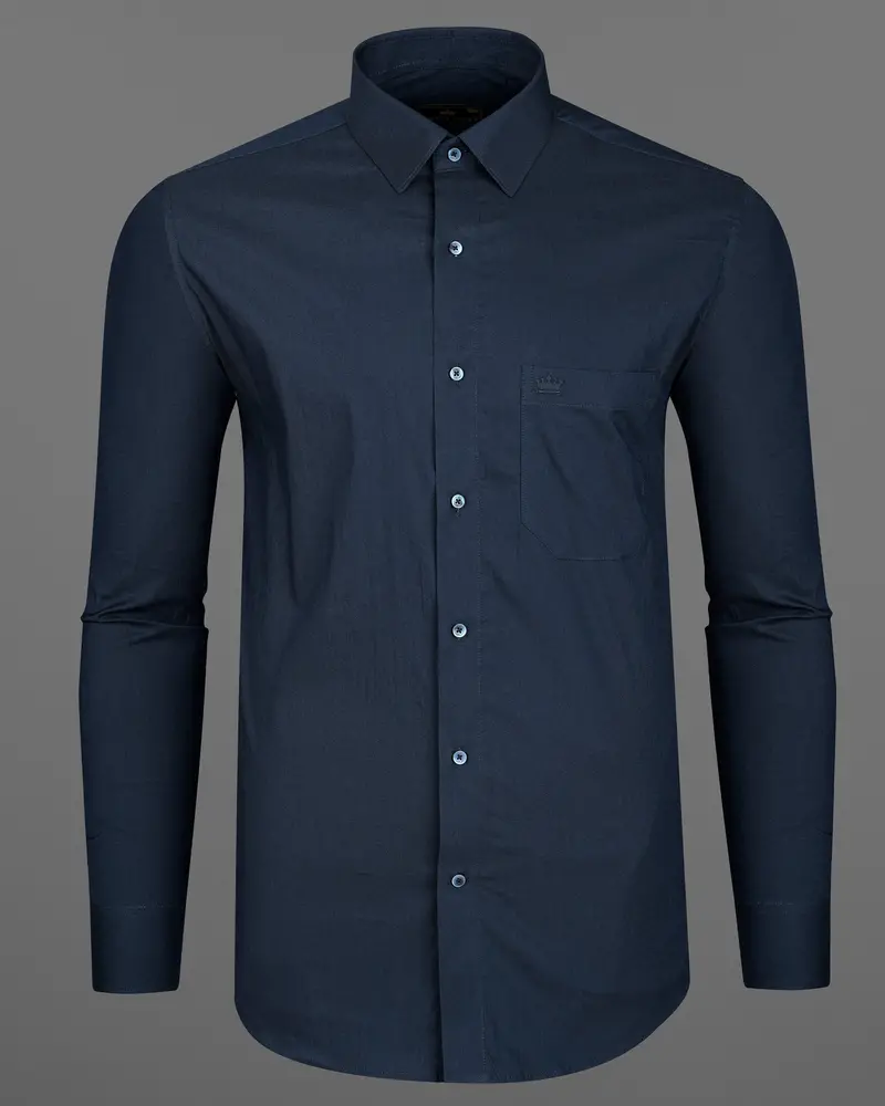 Firefly Blue Premium Cotton Shirt 5