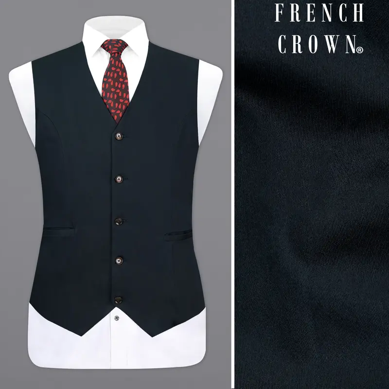 Firefly Blue Premium Cotton Waistcoat 1