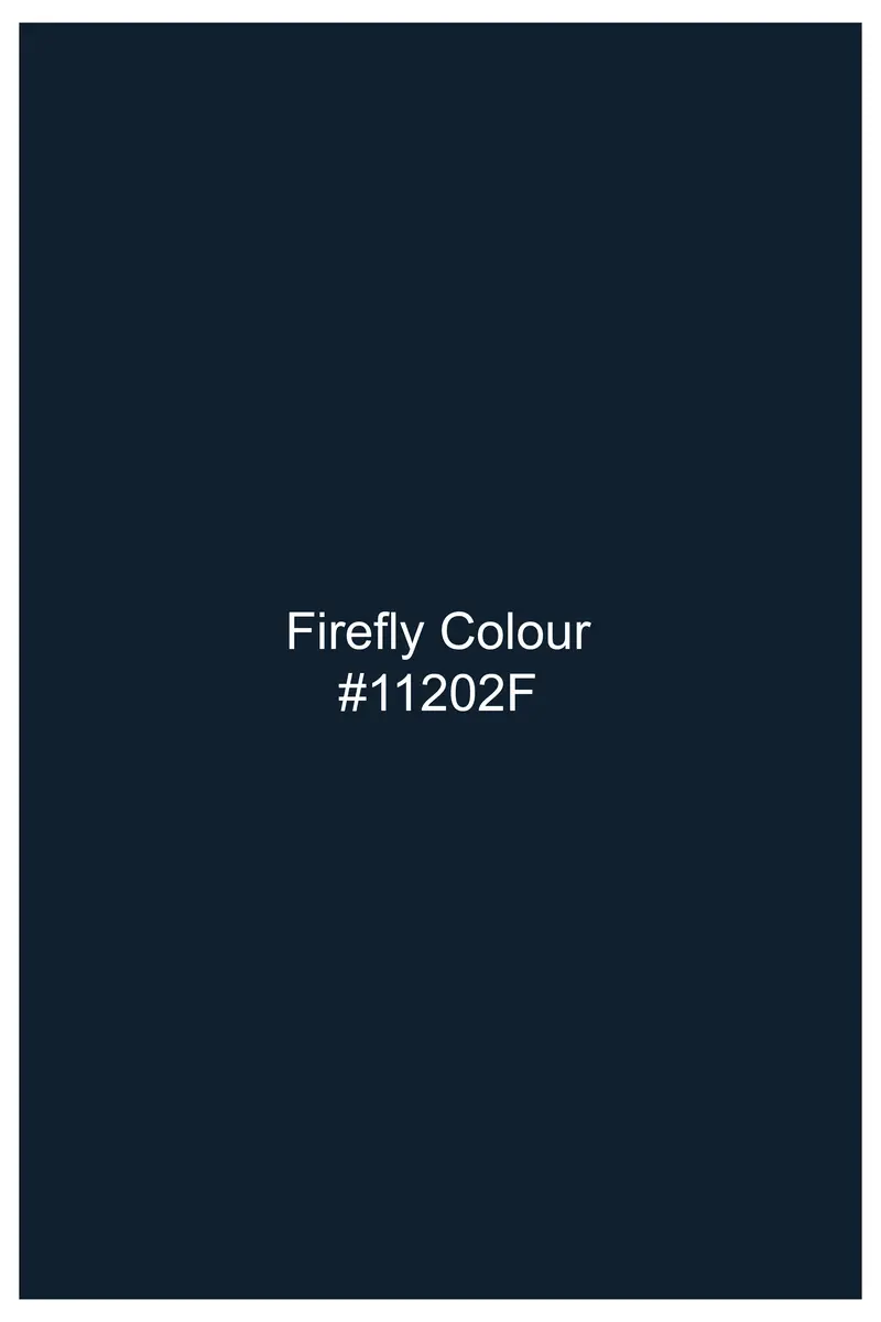 Firefly Blue Textured Premium Cotton Chinos Pant 7