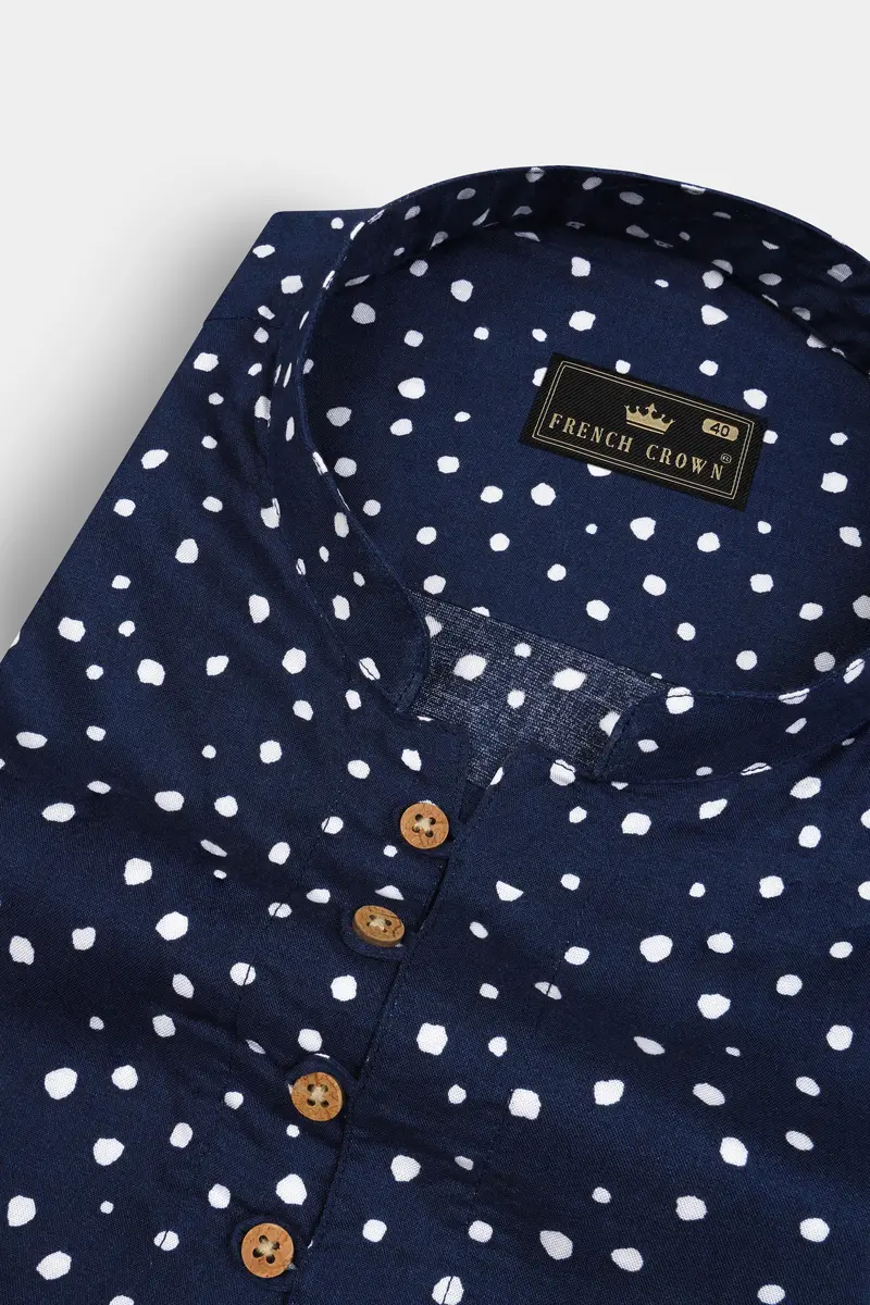 Firefly Dots Premium Tencel Kurta Shirt 4