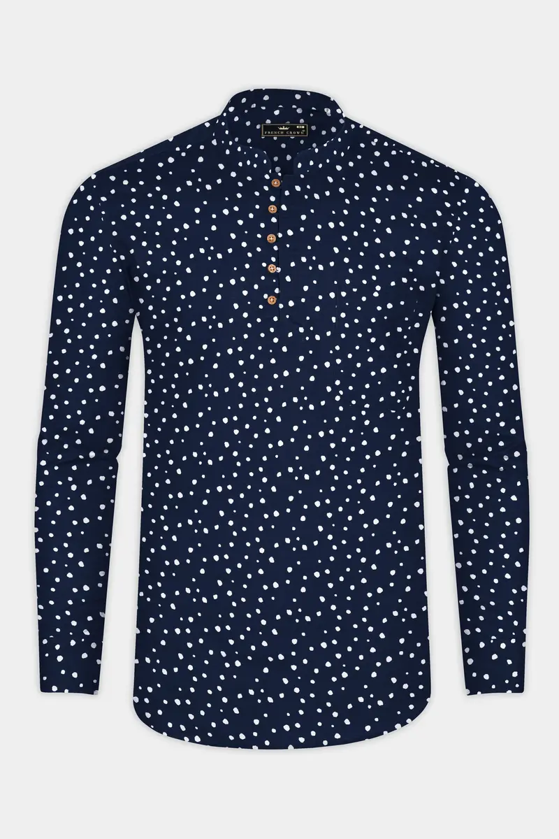 Firefly Dots Premium Tencel Kurta Shirt 5