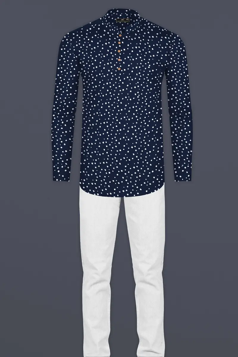 Firefly Dots Premium Tencel Kurta Shirt 7