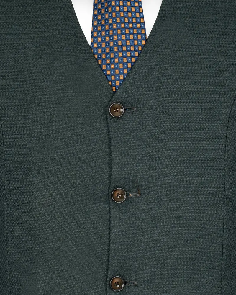 Firefly Green Wool Rich Waistcoat 5