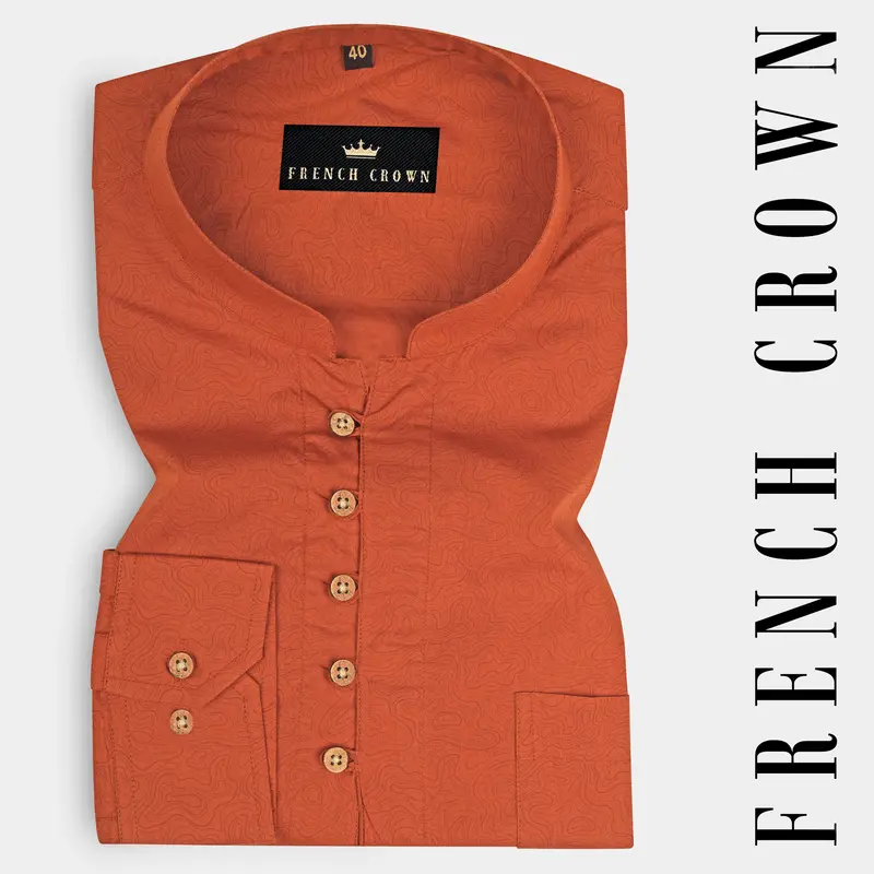 Flame Pea Printed Premium Cotton Shirt 1