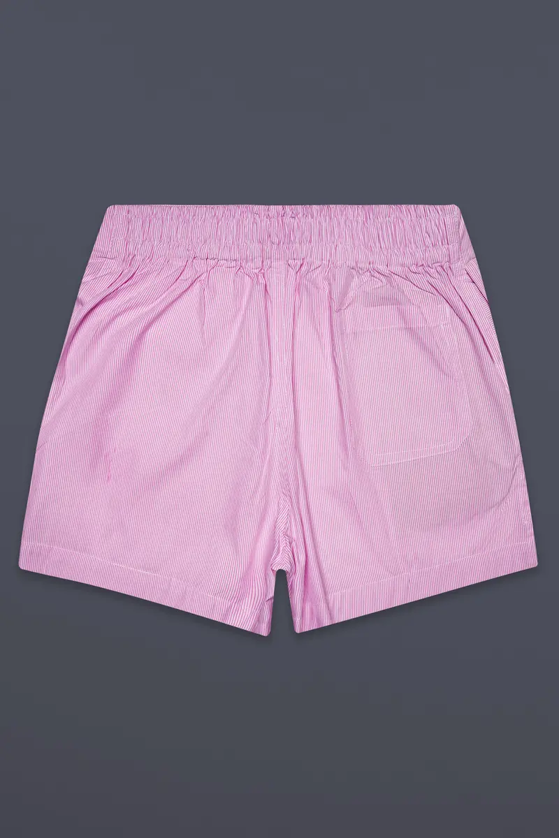 Flamingo-Melanie Pink Striped Poplin Premium Cotton Boxer 6