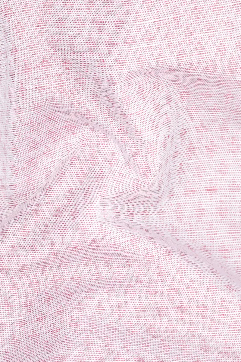 Flare Pink Dobby Textured Premium Giza Cotton Kurta Shirt 3