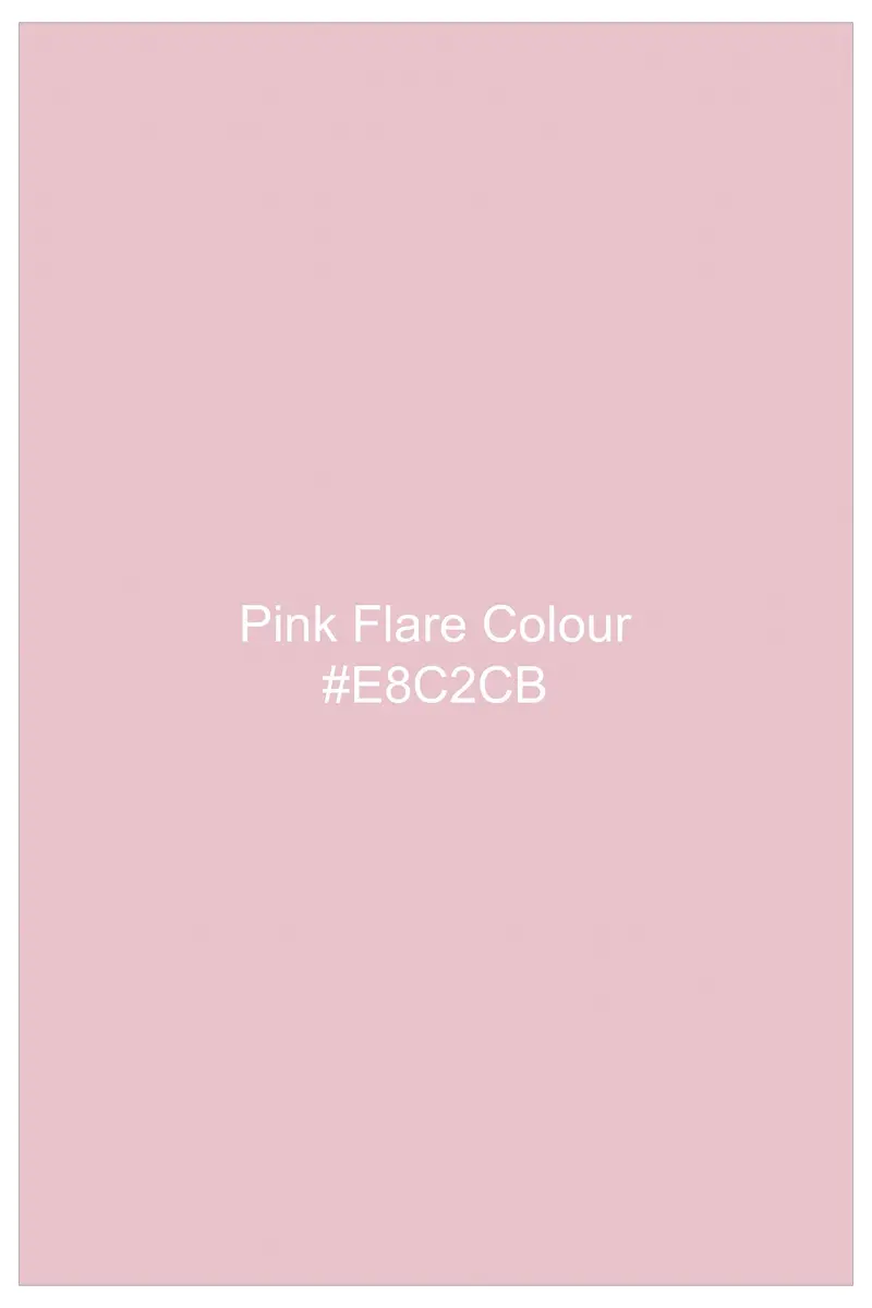 Flare Pink Dobby Textured Premium Giza Cotton Kurta Shirt 8