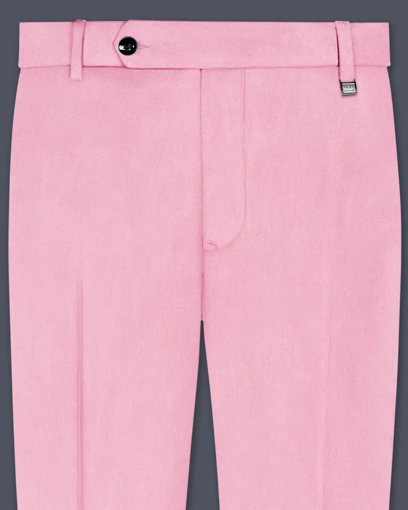 Fleurvel-Azalea Pink Velvet Stretchable Waistband Pant 1