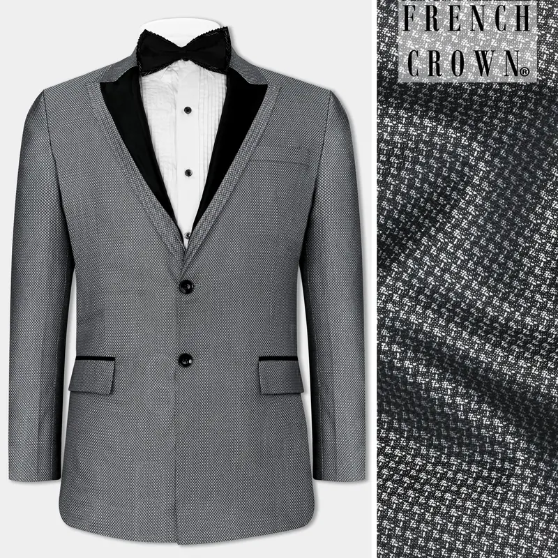 Flint With Tuatara Gray Wool Rich Designer Blazer 1
