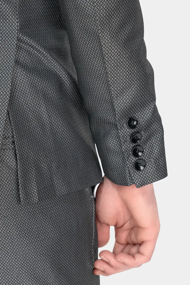 Flint With Tuatara Gray Wool Rich Designer Suit 4
