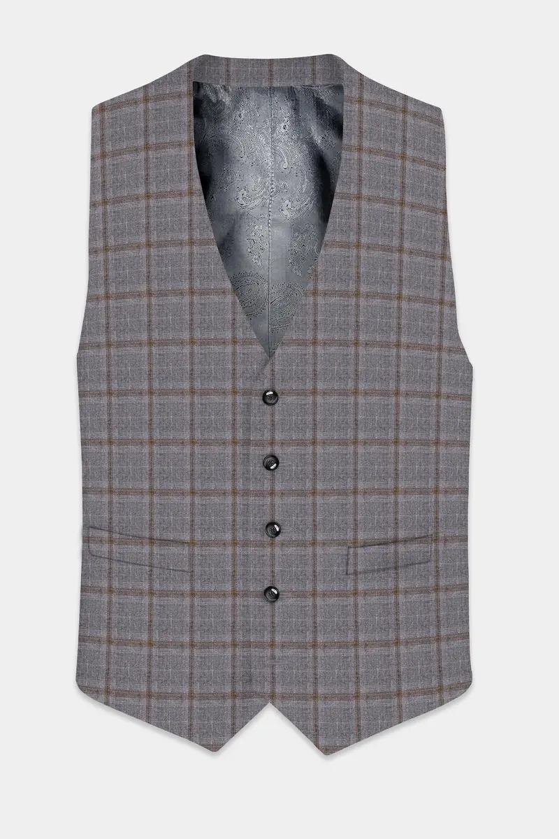 Flintstone-Gray Windows Tweed Waistcoat 2