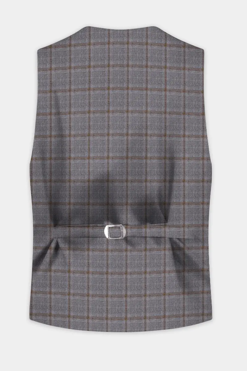Flintstone-Gray Windows Tweed Waistcoat 4