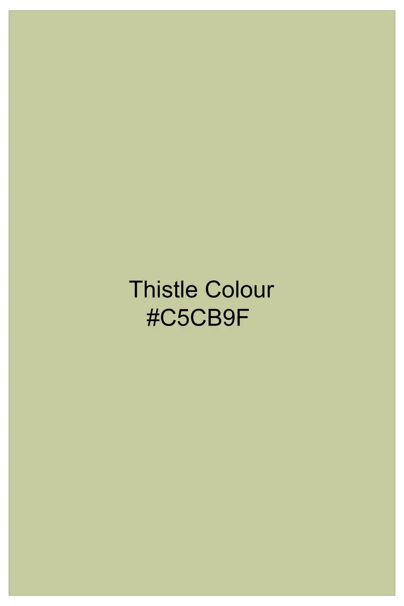 Florvoro-Thistle Green Subtle Sheen Super Soft Premium Cotton Tuxedo Dress Shirt 9