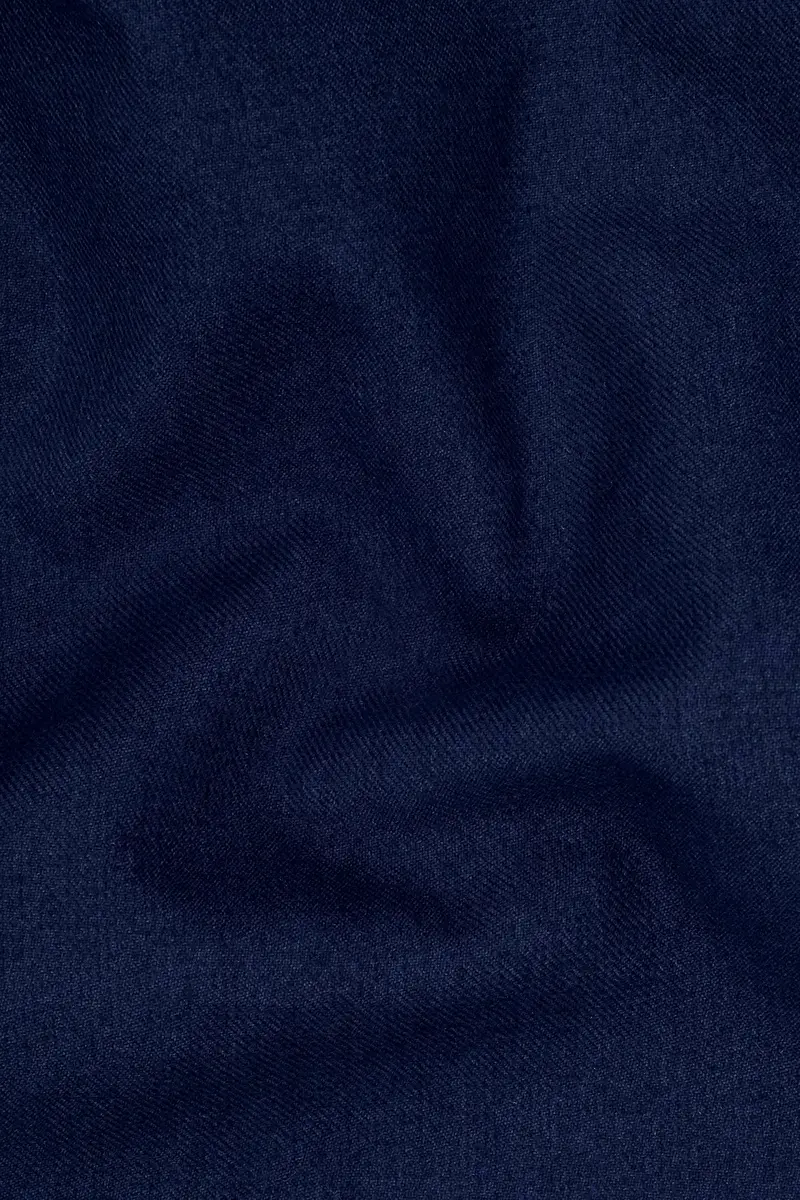 Flyvire-Firefly Blue Wool Rich Double Breasted Stretchable Traveler Suit 3