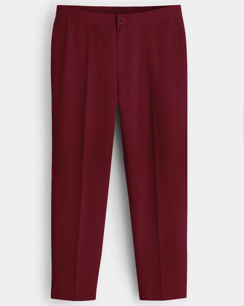 Flyvivo-Aubergine Maroon Twill Premium Cotton Lounge Pant 1