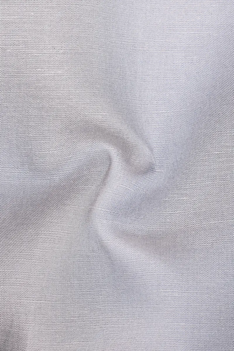 Fogstone Bombay Gray Solid Luxurious Linen Dress Shirt 3