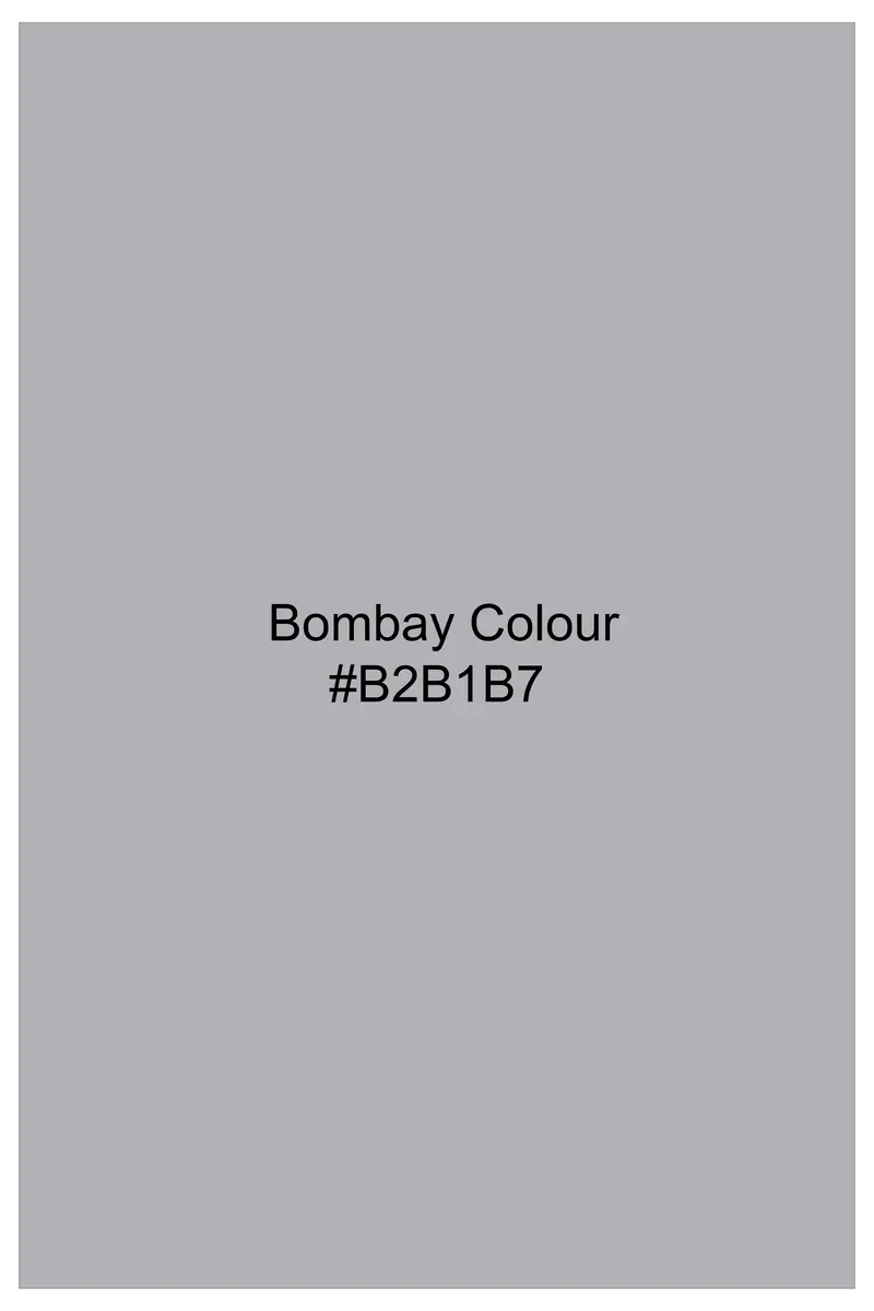 Fogstone Bombay Gray Solid Luxurious Linen Dress Shirt 7