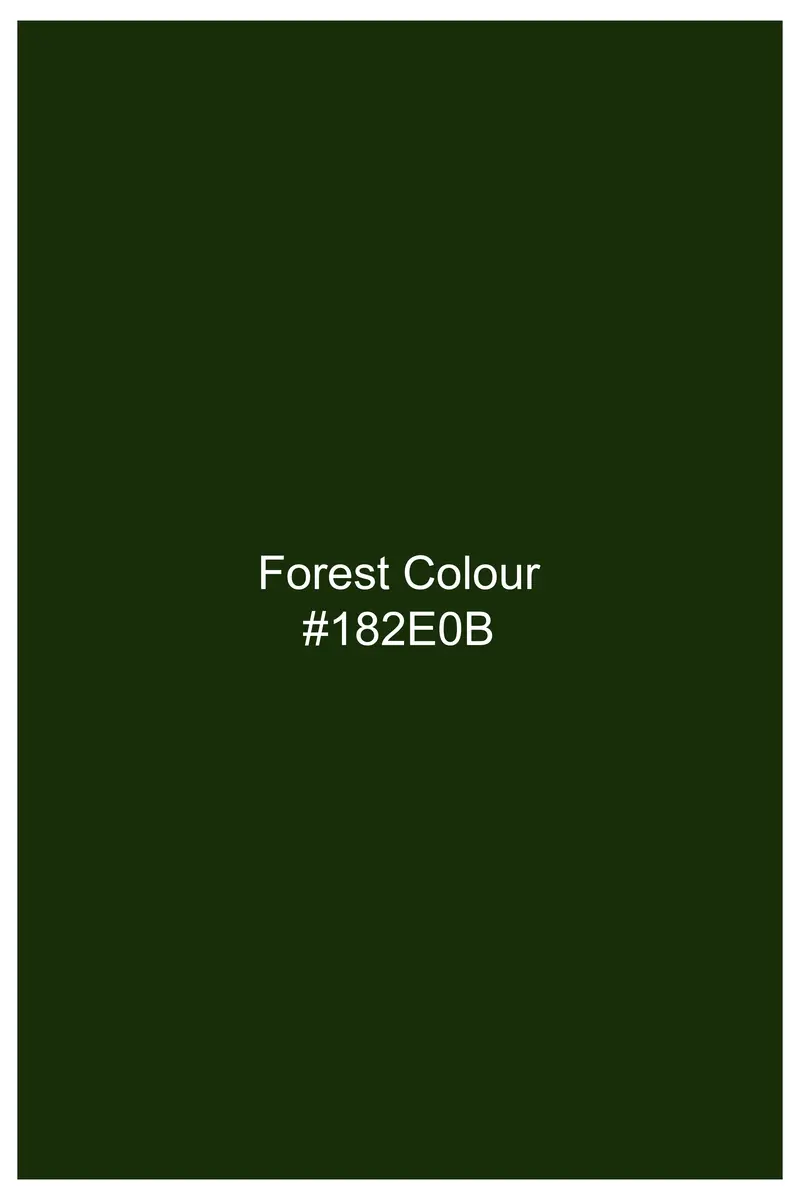 Forest Green Solid Luxurious Linen Shirt 8