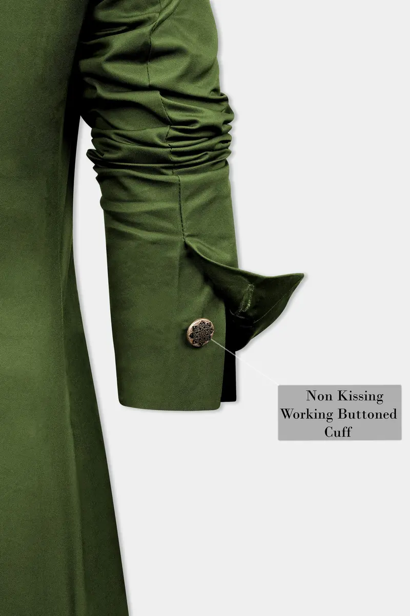 Forest Green Wool Rich Women’S Designer Tuxedo Suit 4