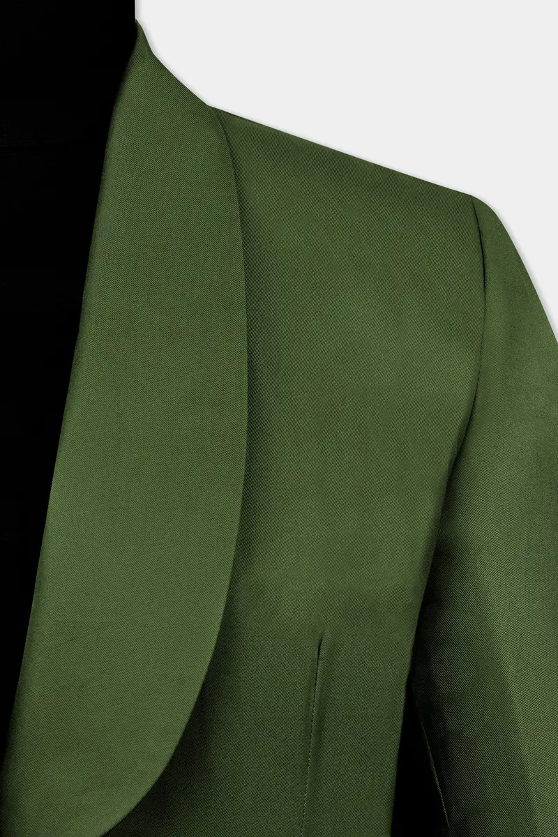 Forest Green Wool Rich Women’S Designer Tuxedo Suit 5