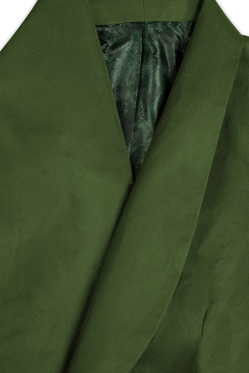 Forest Green Wool Rich Women’S Designer Tuxedo Suit 6