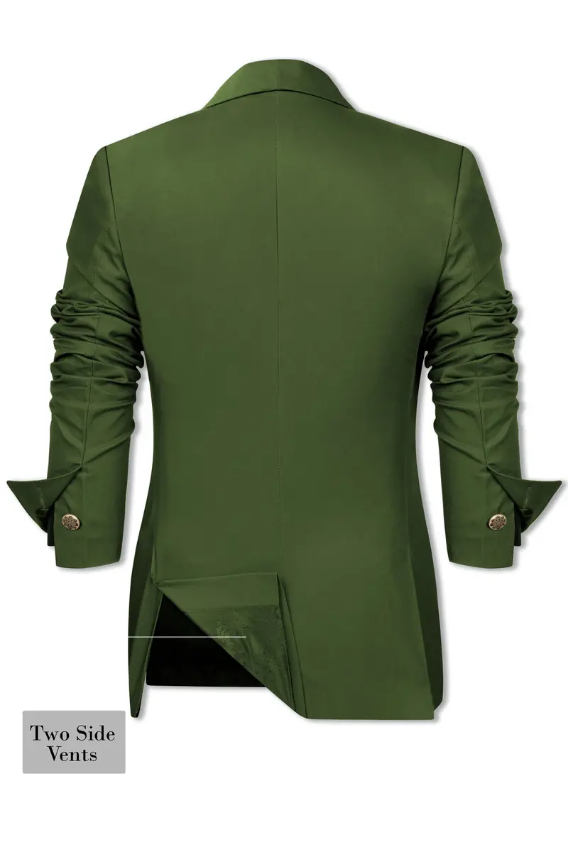 Forest Green Wool Rich Women’S Designer Tuxedo Suit 9