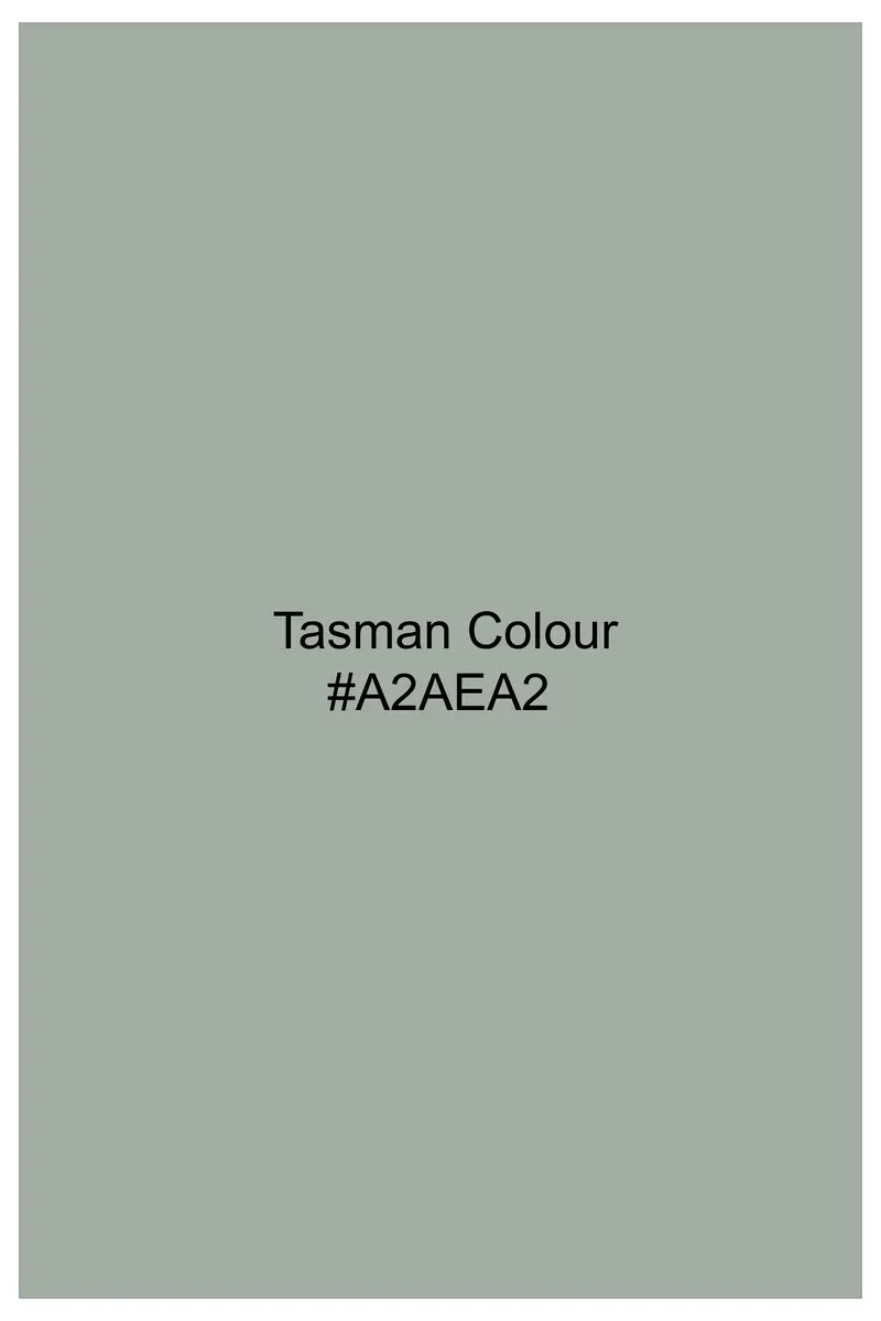 Forestweave-Tasman Green Solid Luxurious Linen Dress Shirt 7