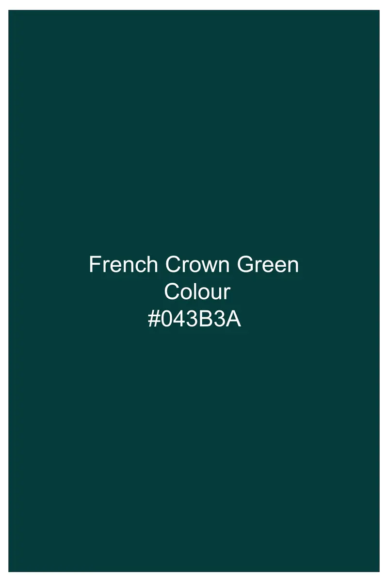French Crown Green Dobby Textured Premium Giza Cotton Shirt 7