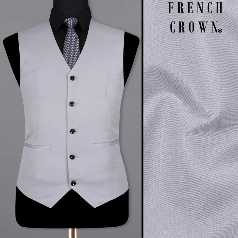 French Gray Wool Rich Waistcoat 1