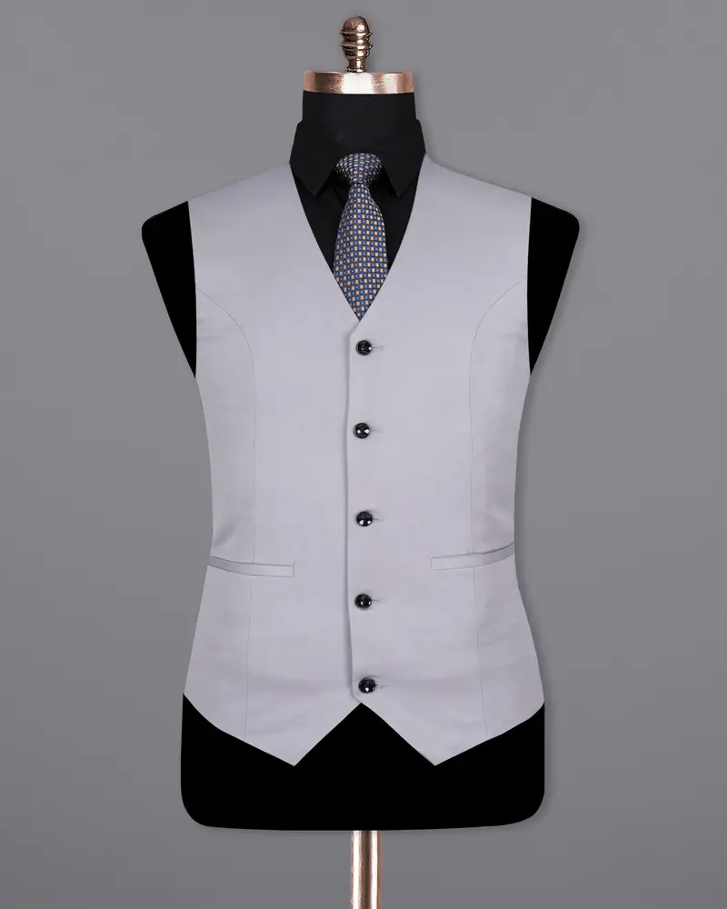 French Gray Wool Rich Waistcoat 2
