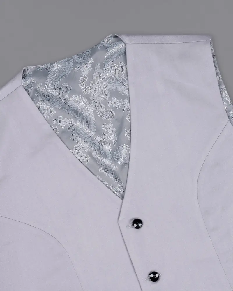 French Gray Wool Rich Waistcoat 4