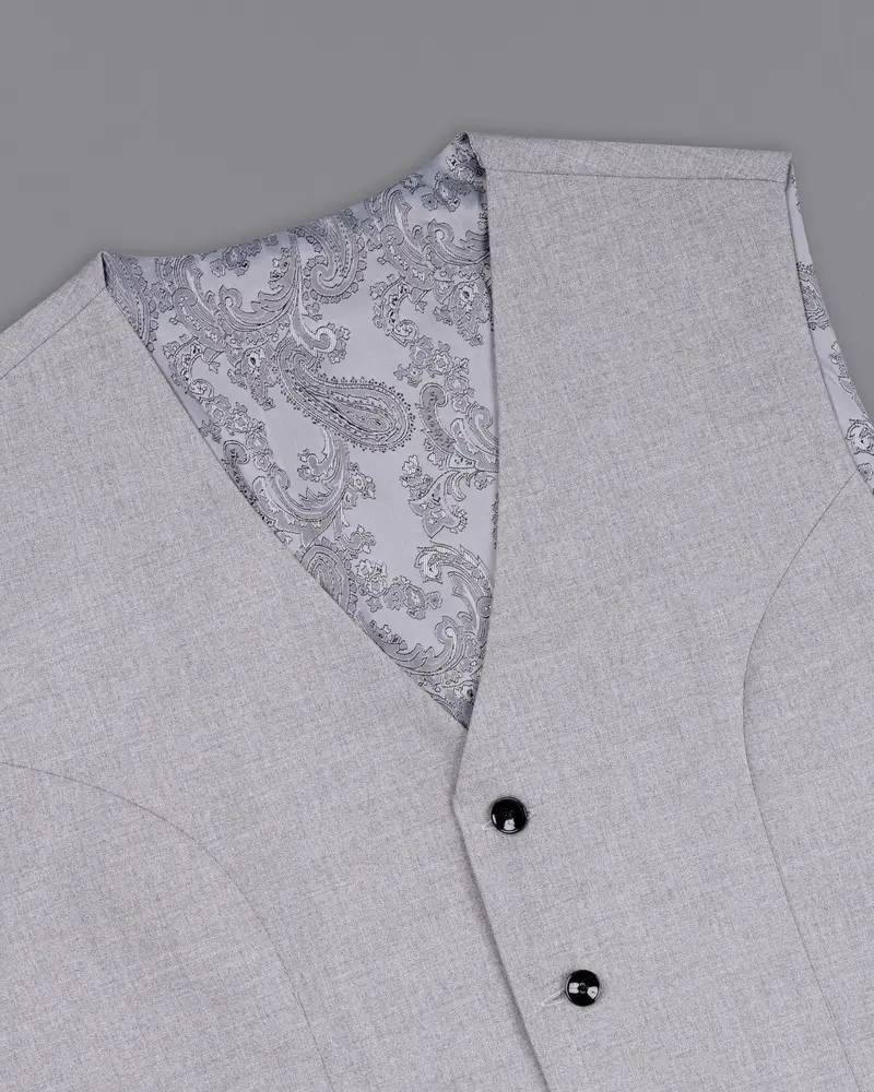 French Gray Wool Rich Waistcoat 4