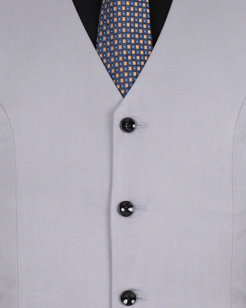 French Gray Wool Rich Waistcoat 5
