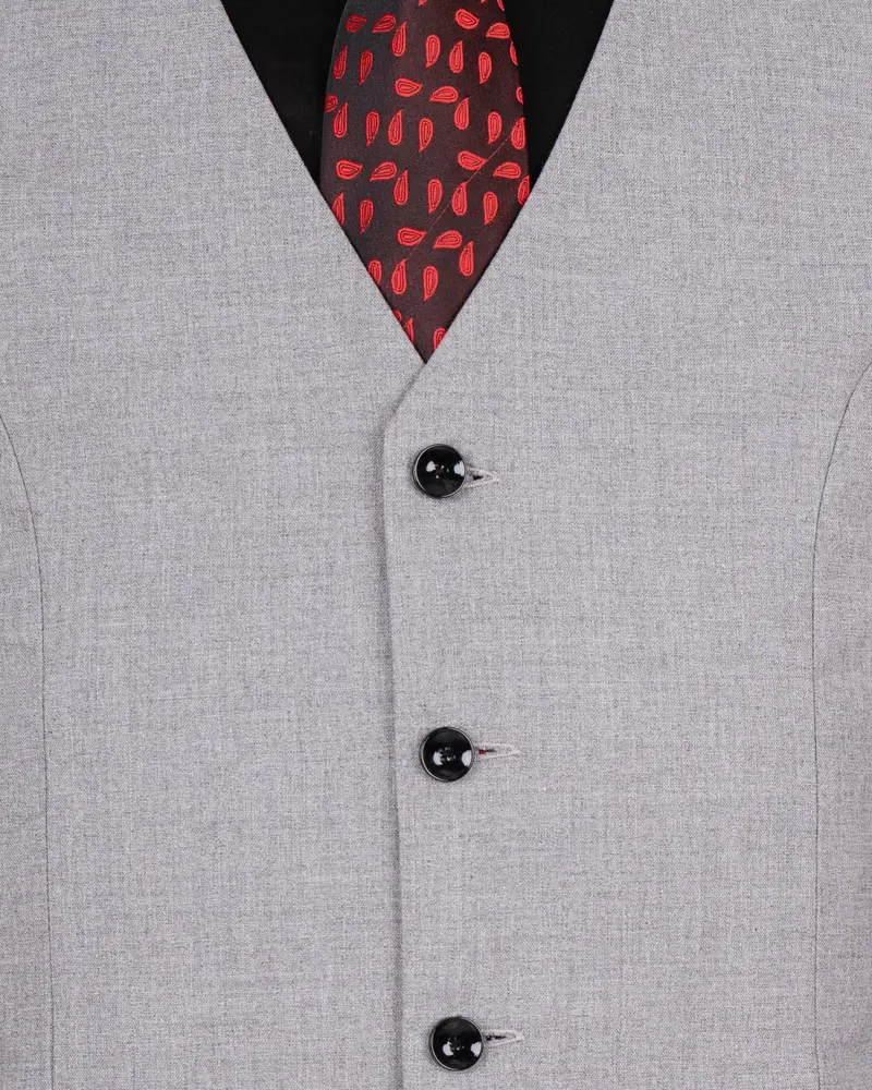 French Gray Wool Rich Waistcoat 5