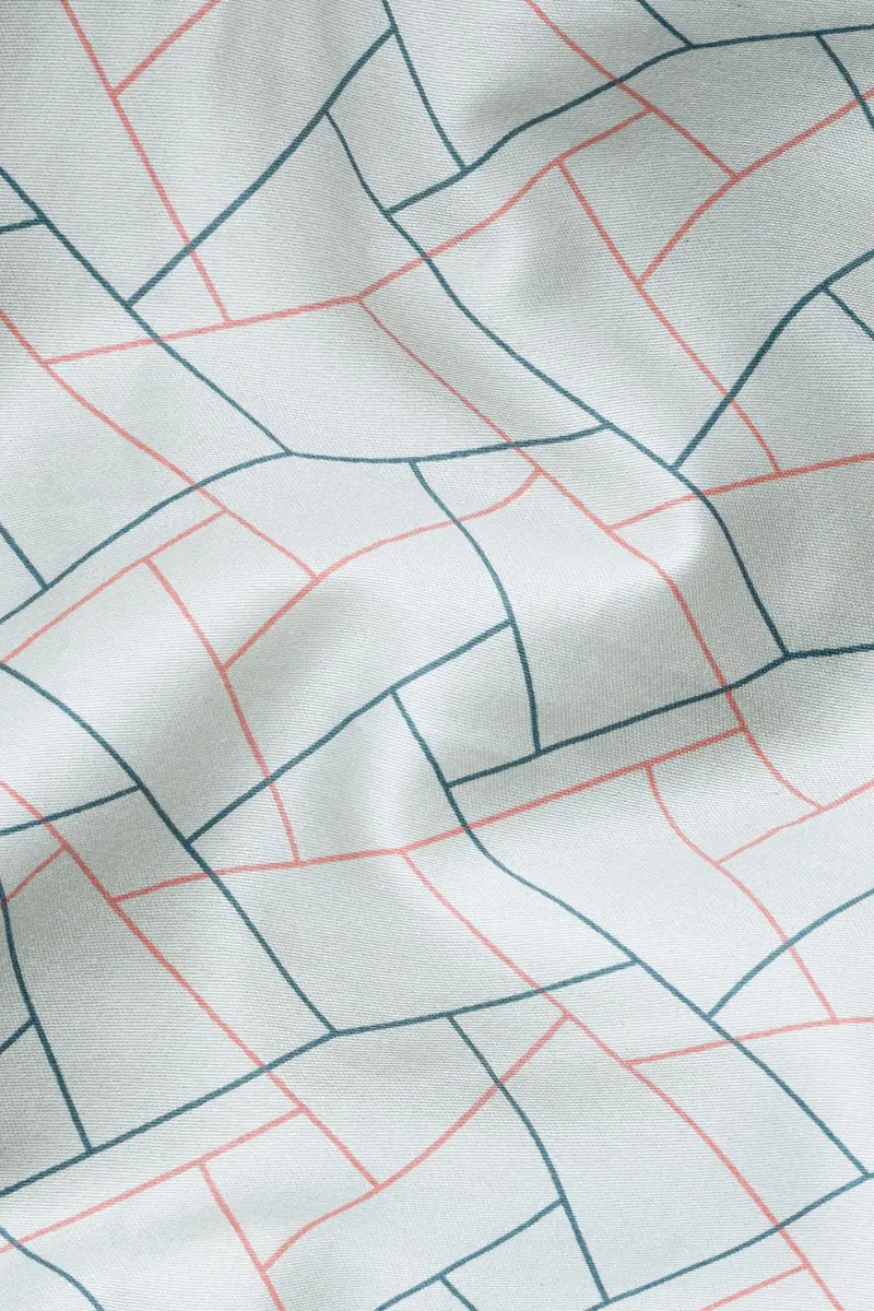French Green Multicolour Abstract Lines Printed Subtle Sheen Super Soft Premium Cotton Shirt 2