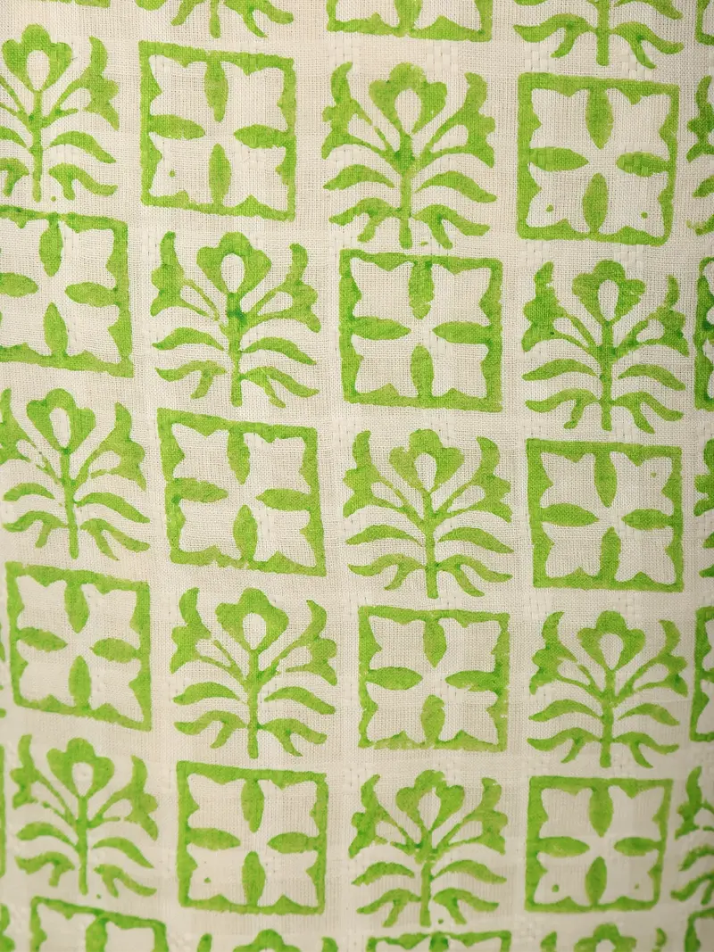 Fresh Leaf Green Floral Printed Design Cotton Salwar Suit With Dupatta 7