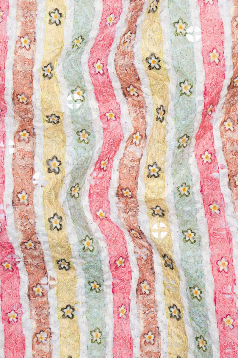 Froly Pink And Apple Blossom Brown Multicolour Designer Thread Embroidered Nehru Jacket 3