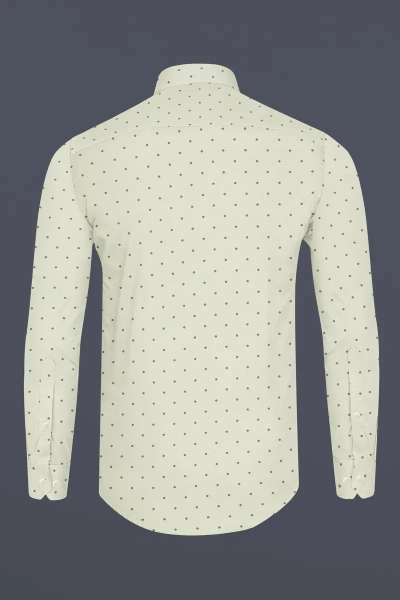 Frost Green Dobby Textured Premium Giza Cotton Shirt 5