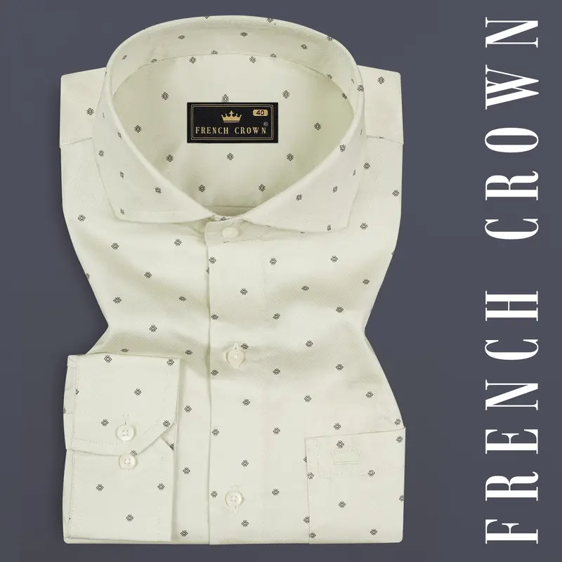 Frost Green Dobby Textured Premium Giza Cotton Shirt 7