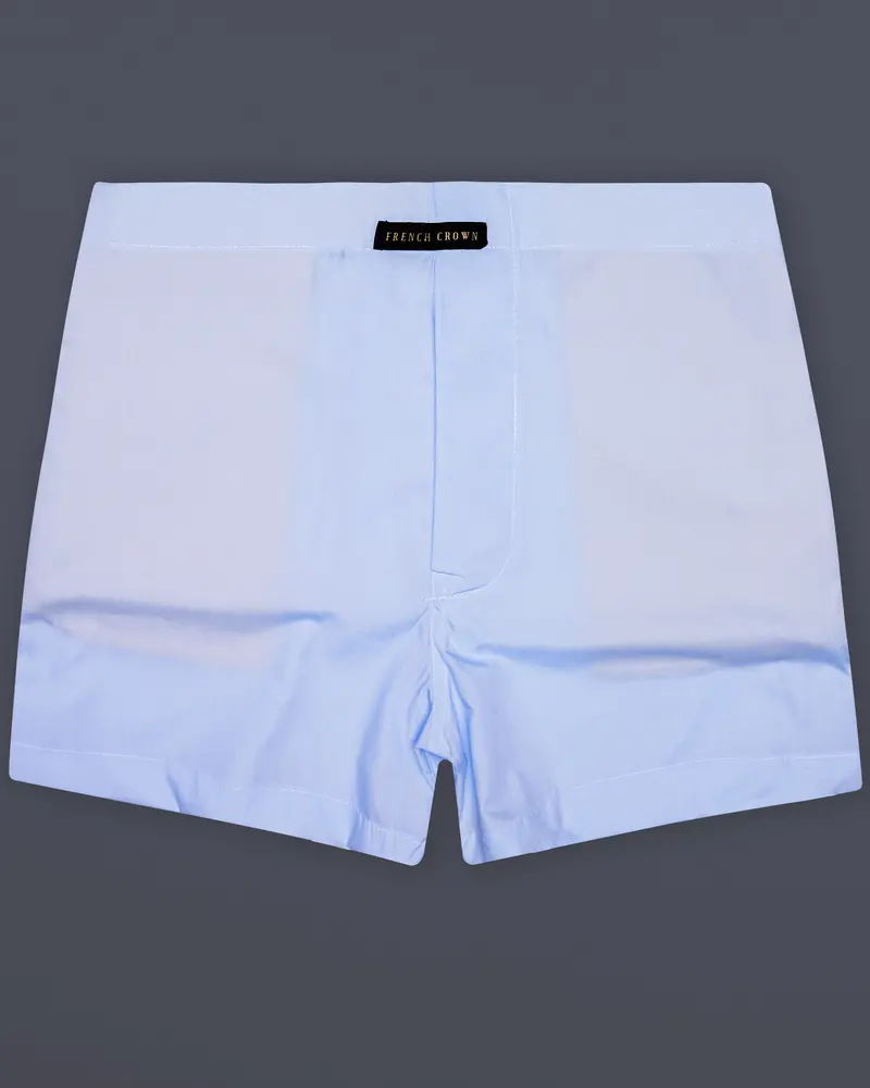 Frosted-Moonraker Blue Solid Poplin Premium Cotton Boxer 1