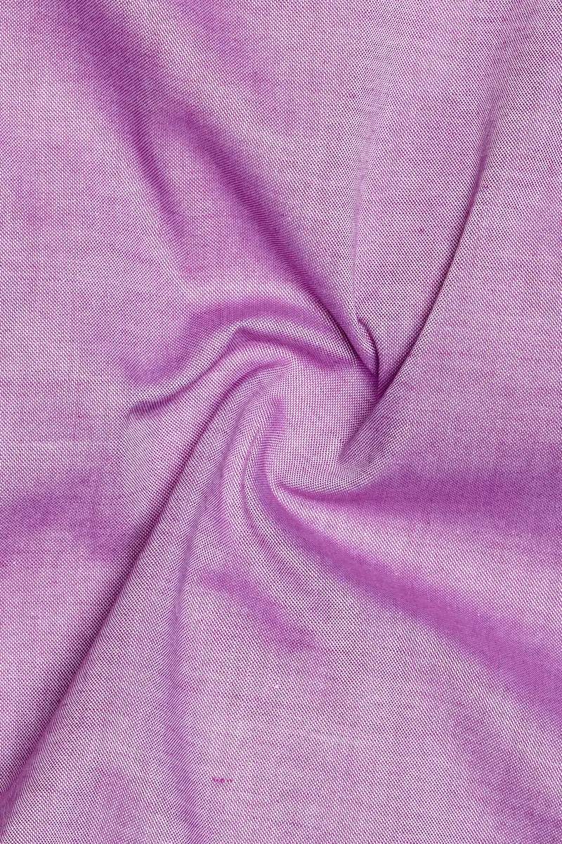 Frosted -Viola Pink Solid Chambray Textured Premium Cotton Shirt 3